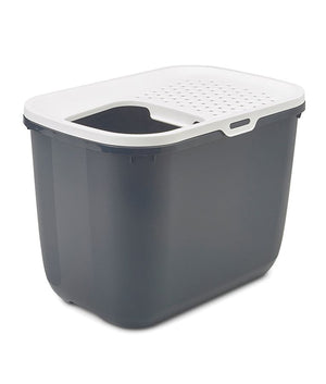 Savic Hop In Top Entry Cat Litter Tray - MOCCA - Shopivet.com