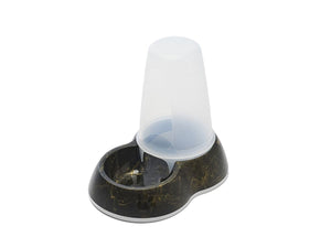Savic Loop Pet Food Store Dispenser Marble - Black/Gold 1.5l - Shopivet.com