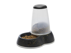 Savic Loop Pet Food Store Dispenser Marble - Black/Gold 3.0l - Shopivet.com