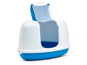 Savic Nestor Corner Cat Toilet Home - TWILIGHT BLUE - Shopivet.com