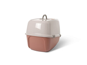 Savic Nestor Jumbo Cat Toilet Home - Pink/Red - Shopivet.com