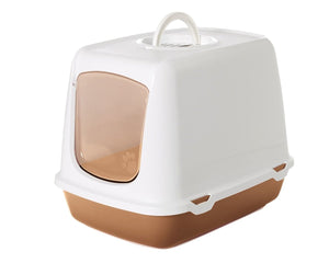 Savic Oscar Cat Toilet Home - BROWN - Shopivet.com