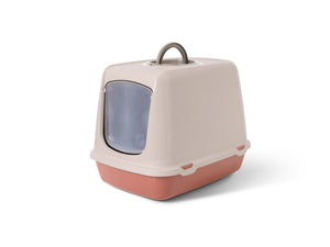 Savic Oscar Cat Toilet Home - Pink/Red - Shopivet.com