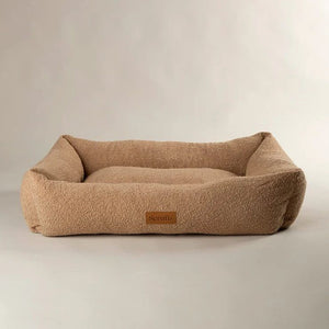 Scruffs Boucle Box Dog Bed - Desert Brown Medium - Shopivet.com