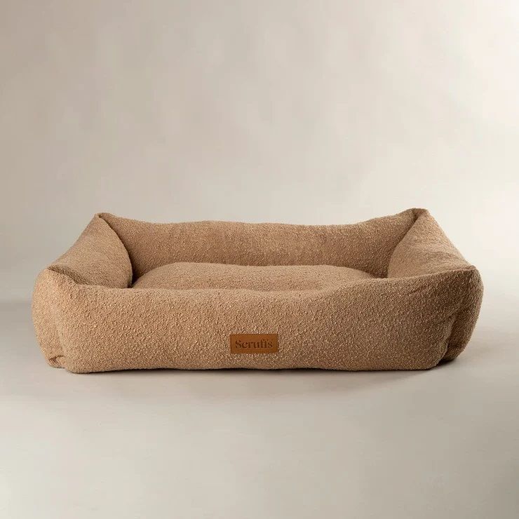 Scruffs Boucle Box Dog Bed - Desert Brown Small - Shopivet.com