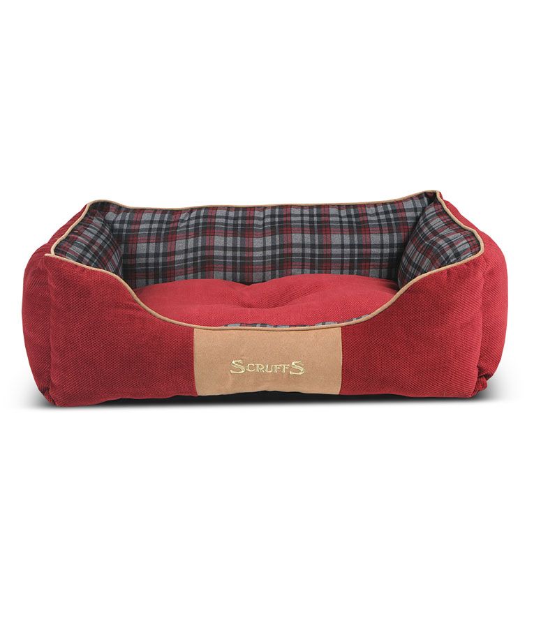 Scruffs Highland Box Dog Bed - RED Medium - Shopivet.com