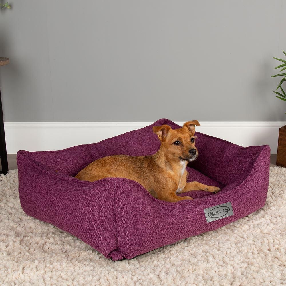 Scruffs Manhattan Box Dog Bed - DENIM BLUE Medium - Shopivet.com