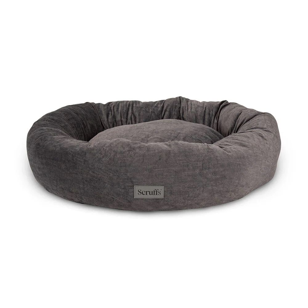 Scruffs Oslo Donut Dog Bed - Stone Grey Medium - Shopivet.com