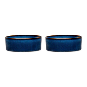 Scruffs Reactive Glaze Dog Bowl - Midnight Blue 13cm - Shopivet.com