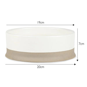 Scruffs Scandi Non - Tip Dog Bowl - Cream 20cm - Shopivet.com