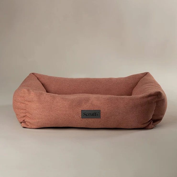Scruffs Seattle Box Dog Bed - Coral Pink Medium - Shopivet.com