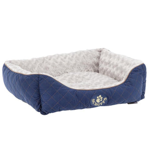 Scruffs Wilton Box Dog Bed - Blue Medium - Shopivet.com