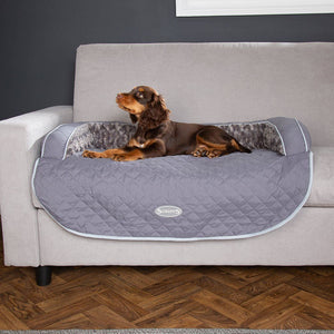 Scruffs Wilton Sofa Dog Bed - Grey Large - Shopivet.com