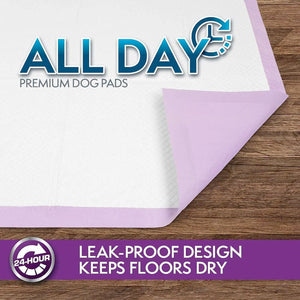 Simple Solution All Day Premium Dog Pads, Lavender Scent, 23″ x 24″ – Pack of 100 - Shopivet.com