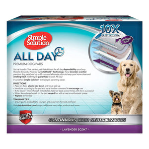 Simple Solution All Day Premium Dog Pads, Lavender Scent, 23″ x 24″ – Pack of 100 - Shopivet.com
