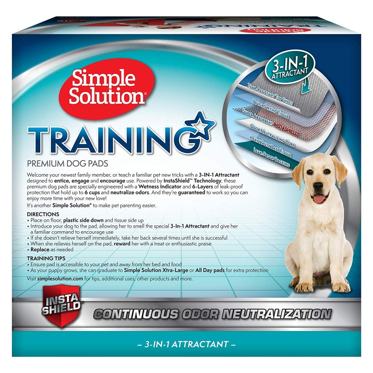 Simple Solution Premium Dog and Puppy Training Pads (Pack of 100) - Shopivet.com