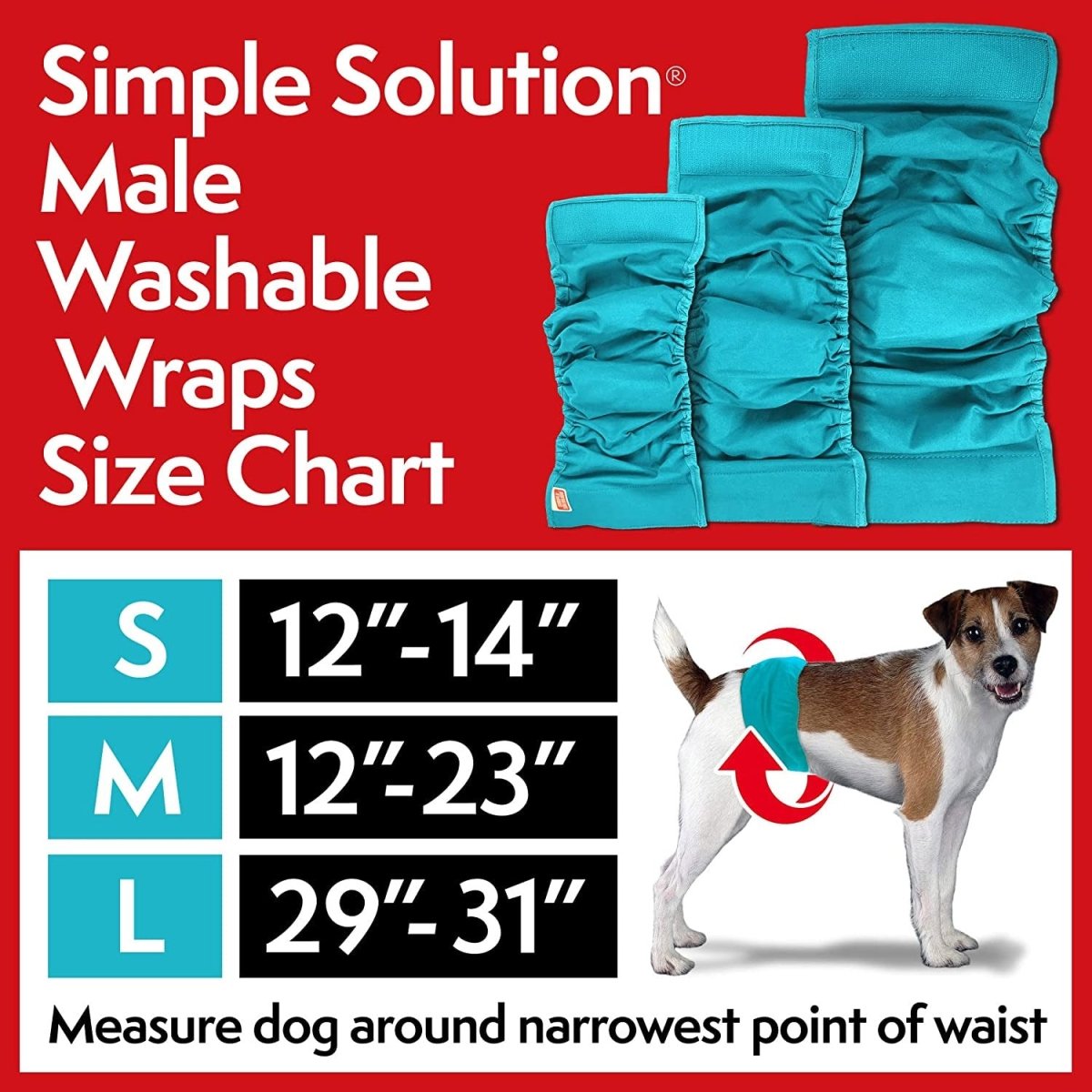 Simple Solution Washable Male Dog Wraps - large - Shopivet.com