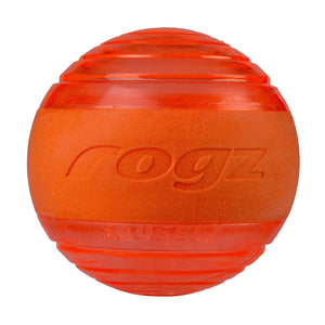 Rogz Squeekz Fetch Ball Dog Toy - ORANGE