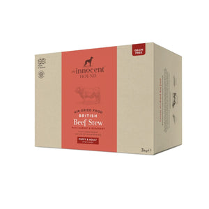 The Innocent Hound Air - Dried British Beef Stew with Carrot & Rosemary Puppy & Adult Dry Dog Food - 3kg - Shopivet.com