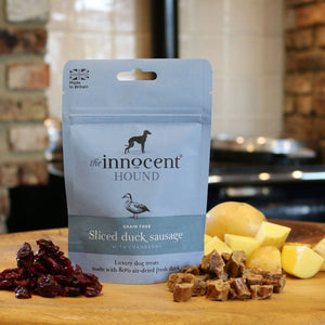 The Innocent Hound Sliced Duck with Cranberry Dog Sausages 70g - 70g - Shopivet.com