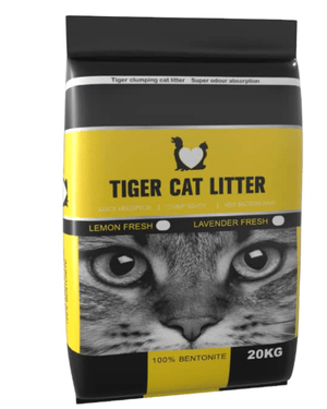 TIGER CAT LITTER 100% BENTONITE - Lavender 5kg - Shopivet.com