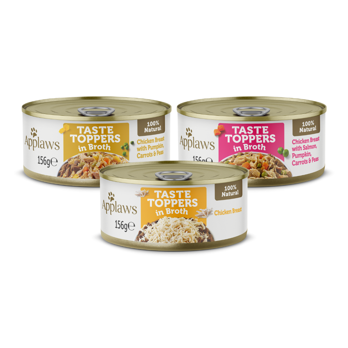 Applaws Taste Topper in Broth Chicken Selection Wet Dog Food 8 x 156g Tins -