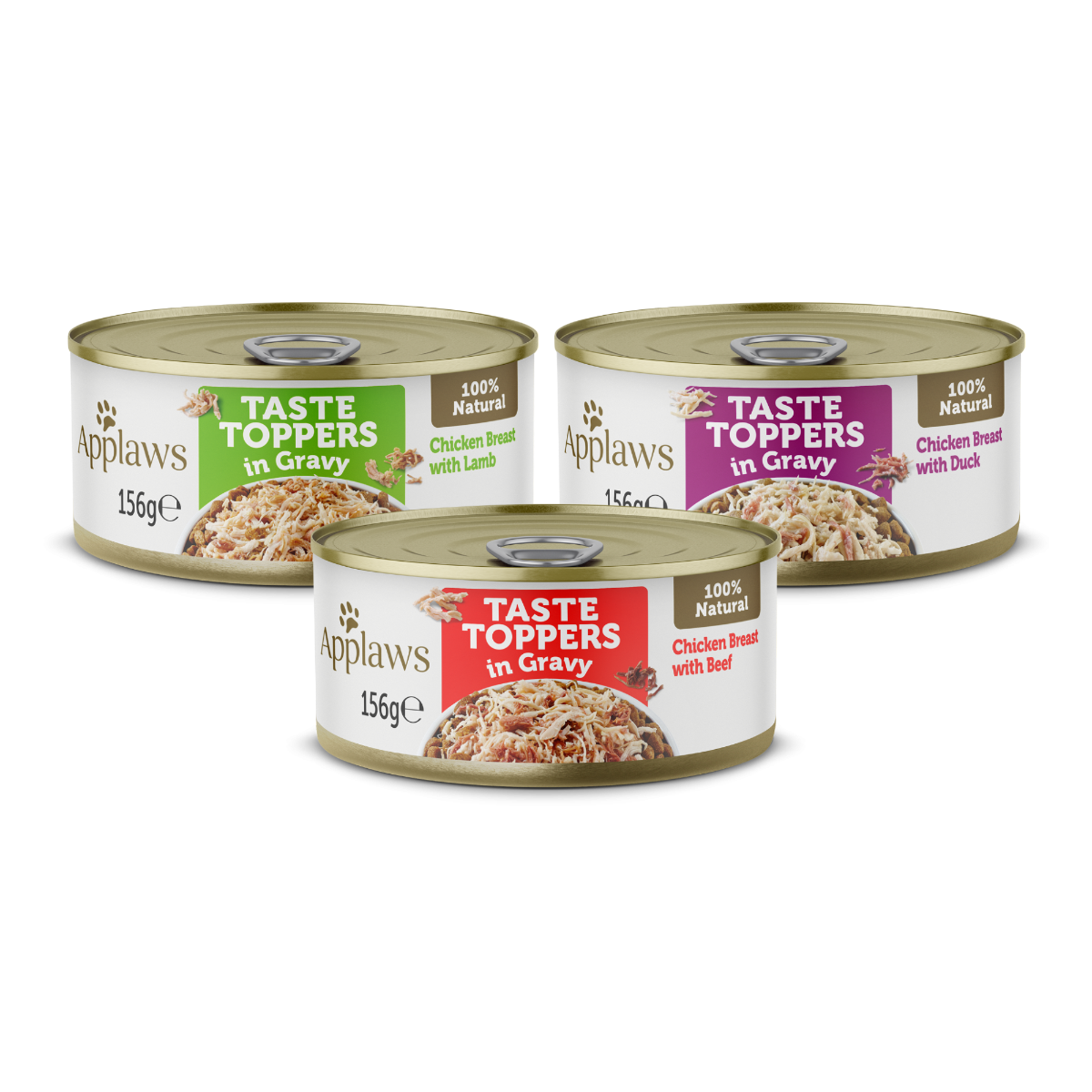 Applaws Taste Toppers in Gravy Chicken Selection Wet Dog Food 8 x 156g Tins -