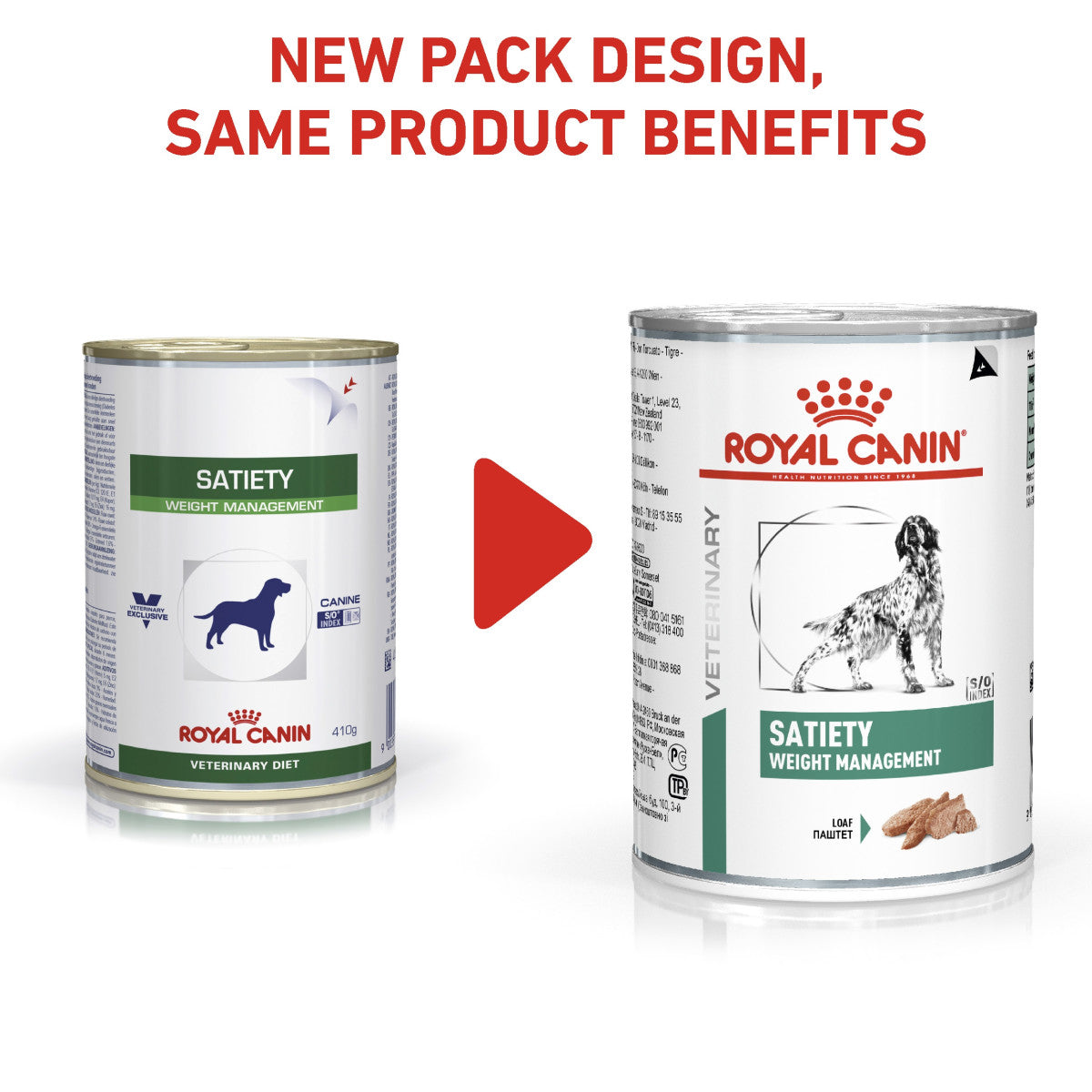 Vet Health Nutrition Canine Satiety (Wet Food - Cans) 12 x 410 g