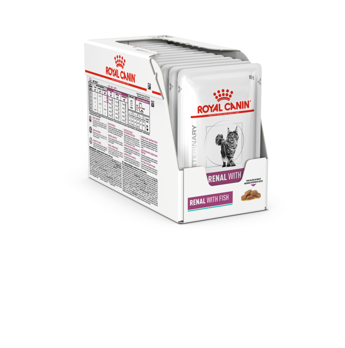 Vet Health Nutrition Feline Renal with Fish (Wet Food - Pouches) 12 x 85 g