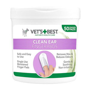 Vet’s Best Clean Ear Finger Pads (50 Pads) - Shopivet.com