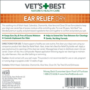Vets Best Ear Relief Dry (4oz) - Shopivet.com