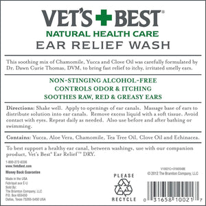 Vet’s Best Ear Relief Wash (16oz) - Shopivet.com