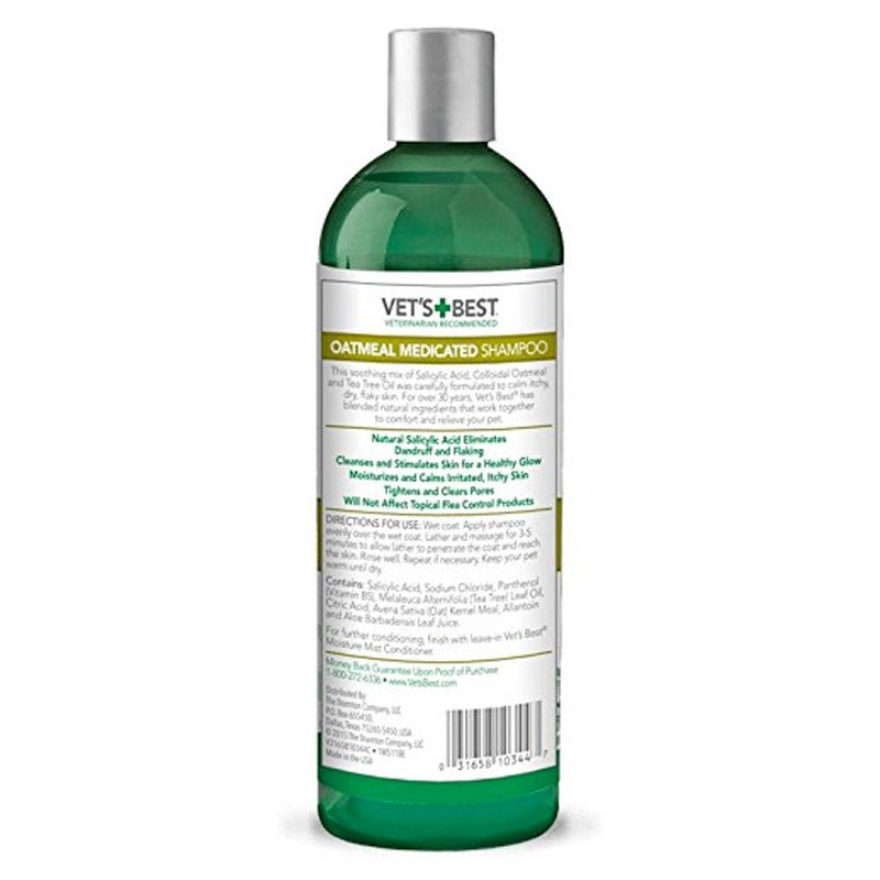 Vet’s Best Oatmeal Medicated Dog Shampoo (16 - oz) - Shopivet.com