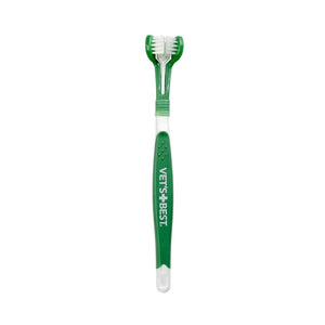 Vets Best Triple Headed Toothbrush for Dogs - Shopivet.com