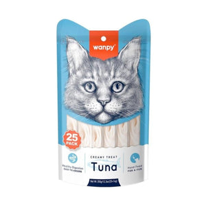 Wanpy Creamy Lickable Cat Treats – Tuna (14g x 25pc) - Shopivet.com