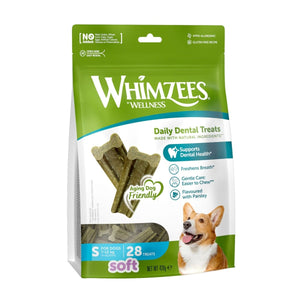 Whimzees Soft Daily Dental Dog Treats Value Bag – Small (28 pcs) - Shopivet.com