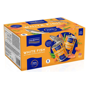 Fish4dogs Finest Complete White Fish with Sweet Potato & Green Bean Wet Dog Food 395g - 395g