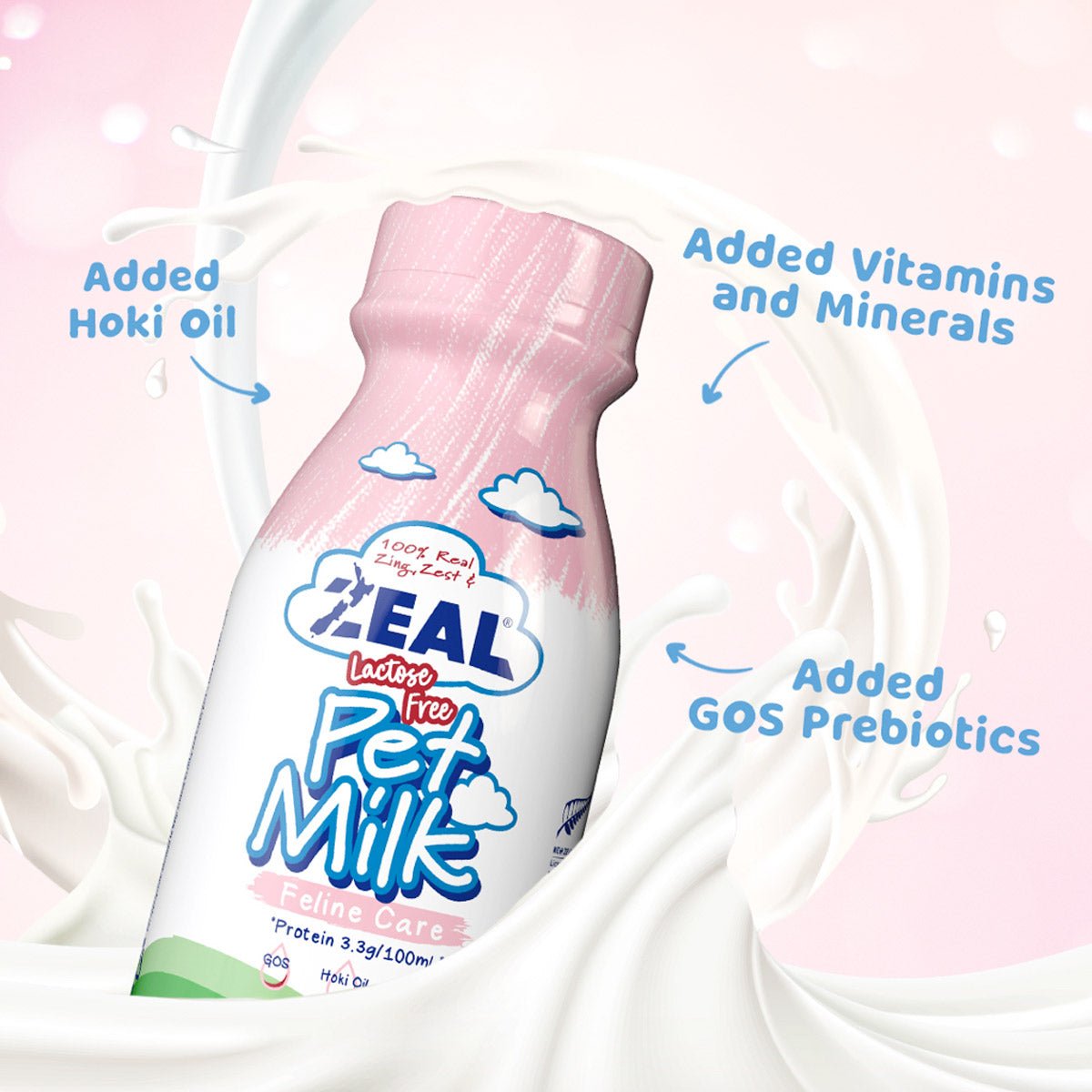 Zeal Feline Care Lactose - Free Pet Milk For Cats 255ml - Shopivet.com