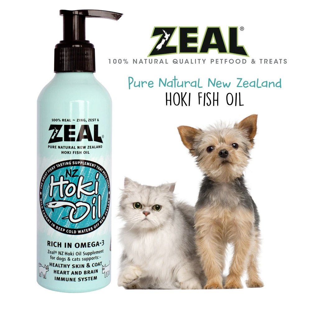 Zeal Natural Hoki Fish Oil Supplement for Cats & Dogs (225ml) - Shopivet.com