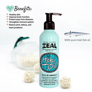 Zeal Natural Hoki Fish Oil Supplement for Cats & Dogs (225ml) - Shopivet.com