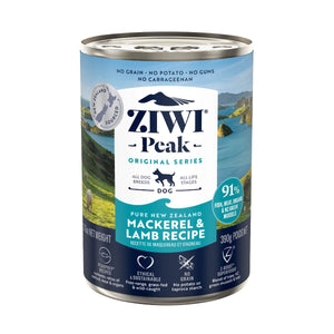 ZIWI Peak Mackerel & Lamb Recipe Wet Dog Food - 390G - Shopivet.com