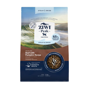 ZIWI Peak Steam & Dried Grass - Fed Beef with Pumpkin Recipe Dry Dog Food - 3.2kg - Shopivet.com