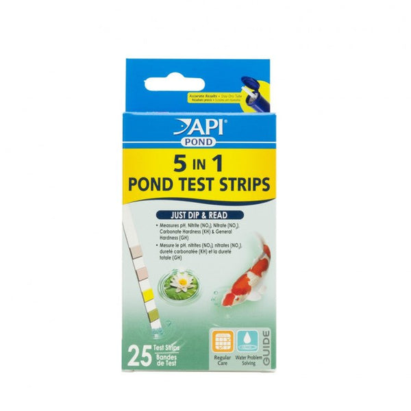 API 5 IN 1 POND WATER TEST STRIPS, 25 COUNT - Shopivet.com