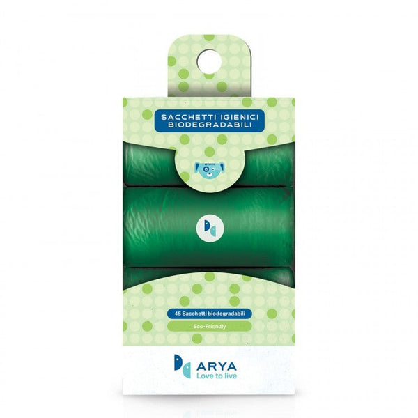 Arya Poo Bags refill Biodegradable (3x15 bags) - Shopivet.com
