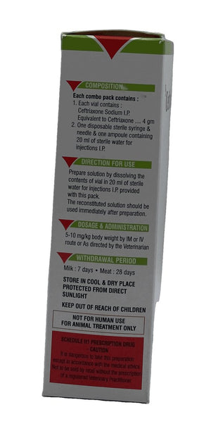 Ceftriaxone injection 4g - Shopivet.com