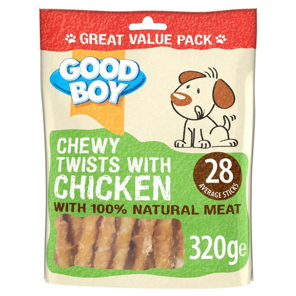 Chewy Chicken Twists - 320g Value Pack - Shopivet.com