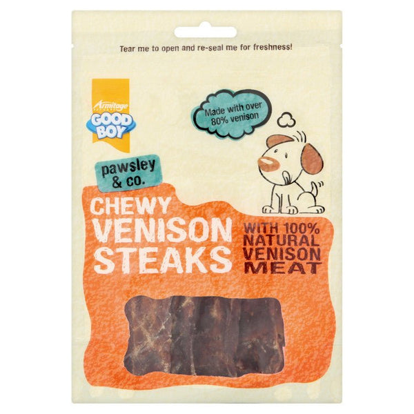Chewy Venison Steaks - 80G - Shopivet.com
