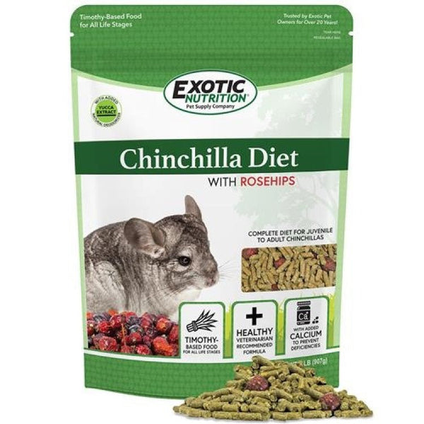Chinchilla Diet with Rose Hips 2LB - Shopivet.com