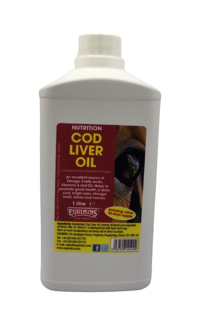 Cod Liver Oil EQUIMINS 1L - Shopivet.com