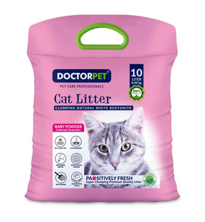 Doctor Pet CAT Litter Baby Powder 10L Tela - Shopivet.com